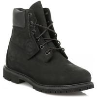 timberland womens black premium 6 inch boots womens mid boots in black