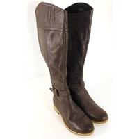 Timberland Size 4 Brown Leather Knee High Biker Style Boots