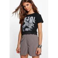 tierra woven flippy shorts grey