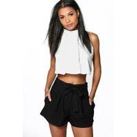 Tie Belt Shorts - black