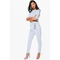 Tie Waist Trouser & Shell Top Co-ord - silver