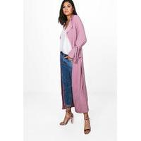 Tie Cuff Detail Slinky Duster - violet