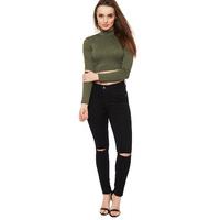 tiana high waist skinny jeans black