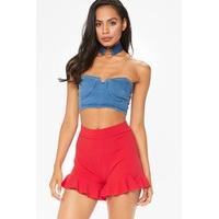 Tillie Red Frill Hem Shorts