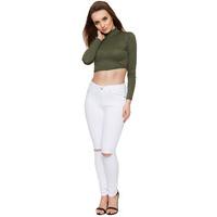 Tiana High Waist Skinny Jeans - White