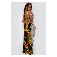 Tia Floral Strap Back Maxi Dress