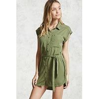 Tie-Waist Shirt Dress