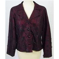 tina taylor red black floral smart evening jacket size m