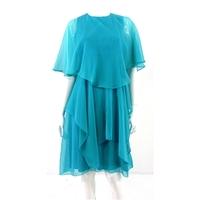 Tina Warren Vintage Size 12 Sky Blue Chiffon Layered Dress