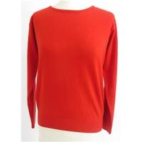Tina Size S High Quality Soft and Luxurious Pure Cashmere Pillar Box Red Jumper