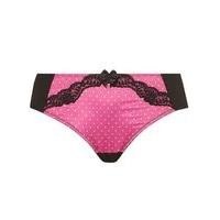 tilly pink spot high leg knickers pink