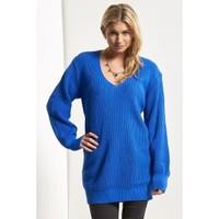 Tina V Plunge Chunky Knitted Baggy Jumper