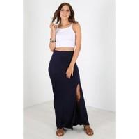 Tina High Waist Side Split Swing Skirt