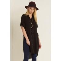 tina collar button shirt dress