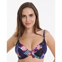 Tiger Lily Underwired Plunge Top - Purple Multi