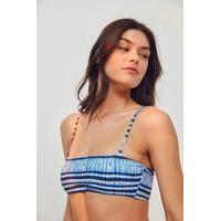 Tie Dye Bandeau Bikini Top, BLUE