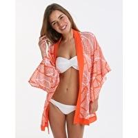 Tidal Wave Road Trip Kimono - Nectarine