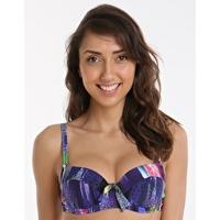 tiger lily padded underwired top purple multi