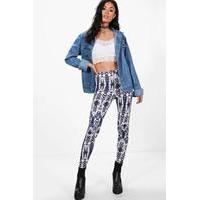 tie dye leggings blue