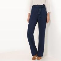 tie waist wide leg trousers