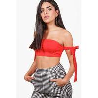 Tie Sleeve Bandeau - orange