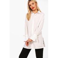 tie sleeve oversized shirt ivory