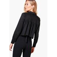 Tie Back Detail Shirt - black