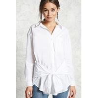 Tie-Waist Oversized Shirt