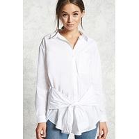 tie waist oversized shirt