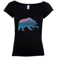 time 40 t shirt bear womens t shirt in black