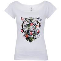 time 40 t shirt tiger womens t shirt in white