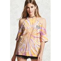 Tie-Dye Open Shoulder Tee