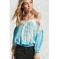 Tie-Dye Off-the-Shoulder Blouse