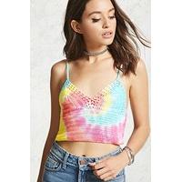 Tie-Dye Crochet Cropped Cami