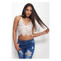 Tiffany White Lace Bralet Top