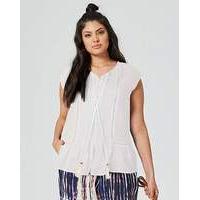 Tie Neck Cotton Blouse