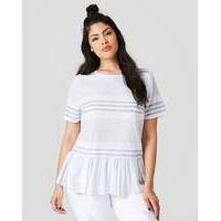 Tie Shirt With Peplum
