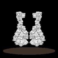 Ti Sento Silver Cubic Zirconia Cluster Earrings