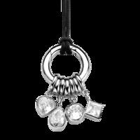 Ti Sento Silver and Cubic Zirconia Charm Pendant