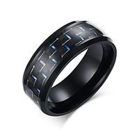 time limited classic anillos new carbon fiber simple men ring 8mm stai ...