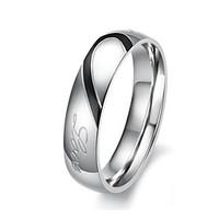 Titanium Steel Ring Couple Rings Wedding / Party / Daily 1pc Promis rings for couples
