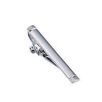 Tie bar For Groomsman Men\'s Gift Silver Metal Tie Clip With Gift Box