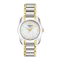 tissot t wave ladies mother of pearl dial stainless steel watch