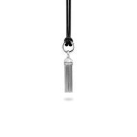 ti sento pendant silver and white cubic zirconia tassel