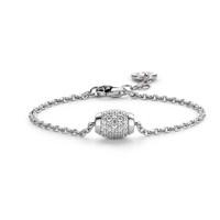 ti sento bracelet silver and white cubic zirconia barrel