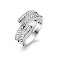 Ti Sento Ring Silver And White Cubic Zirconia Spiral