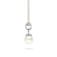 ti sento pendant silver with white pearl and white cubic zirconia bead