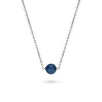 ti sento necklace silver and blue catseye