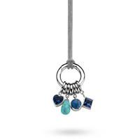 Ti Sento Pendant Silver And Blue Stones 4 Charm