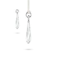 Ti Sento Pendant Silver And White Cubic Zirconia Long Pear